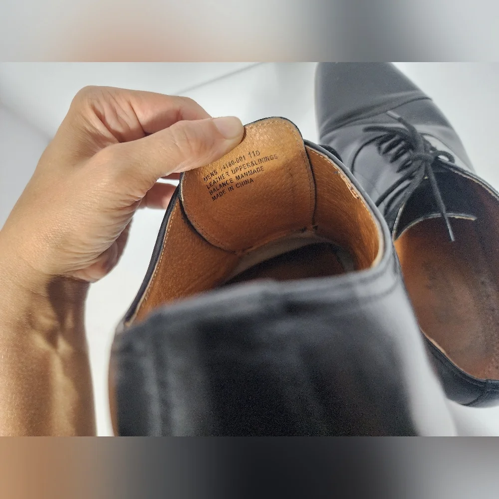 Florsheim Mens 11 Corbetta CapToe Oxford Black Leather classic formal work event - Picture 12 of 13